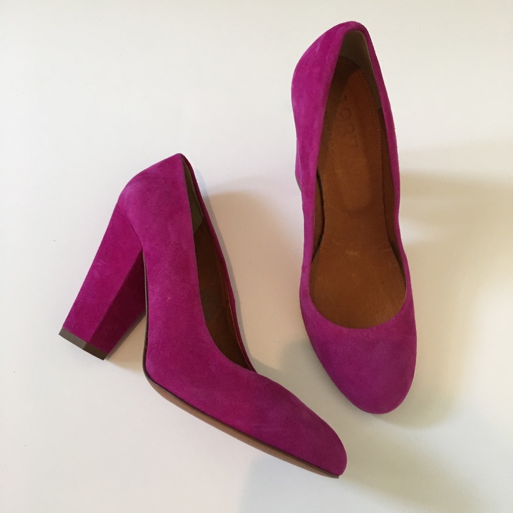 Madewell Frankie pump in fuchsia suede